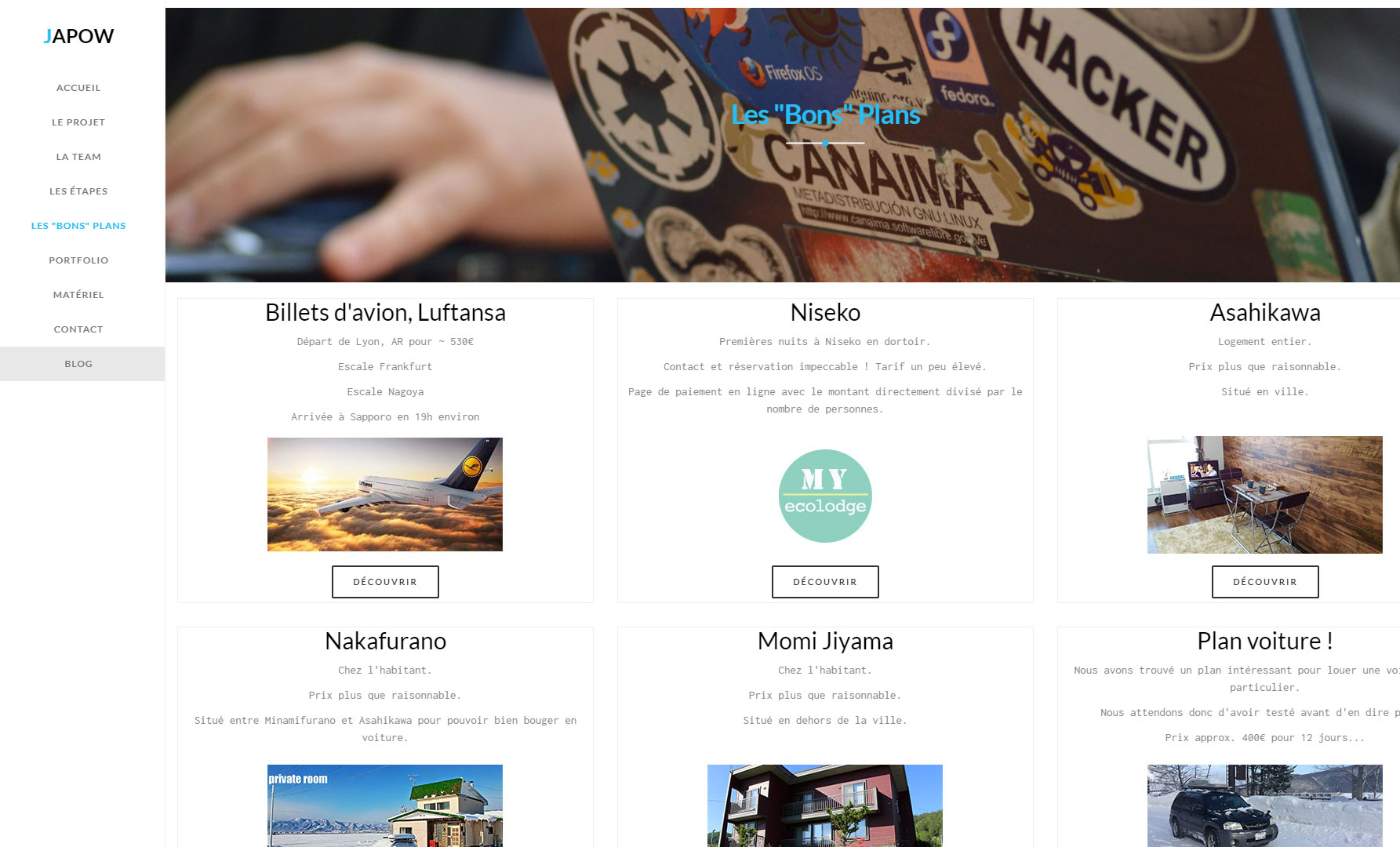 Blog voyage